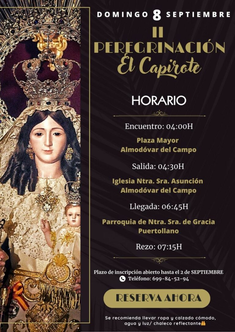 La asociación Cofrade «El Capirote» realizará su II Peregrinación a Nuestra Señora de Gracia Coronada el 8 de Septiembre