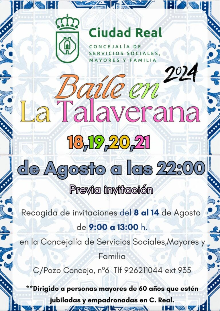 Las personas mayores disfrutarán de cuatro días de baile en La Talaverana durante la feria y fiestas de agosto