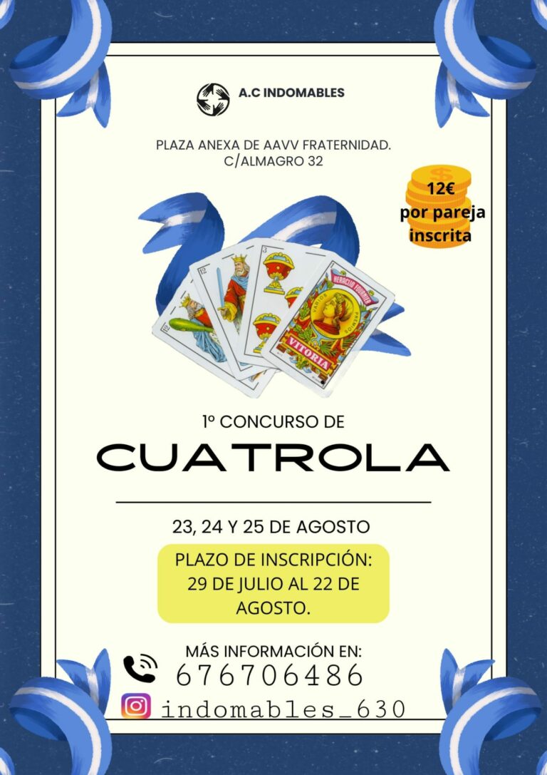 La Asociación «Indomables» celebrará el primer concurso de cuatrola el fin de semana en Fraternidad