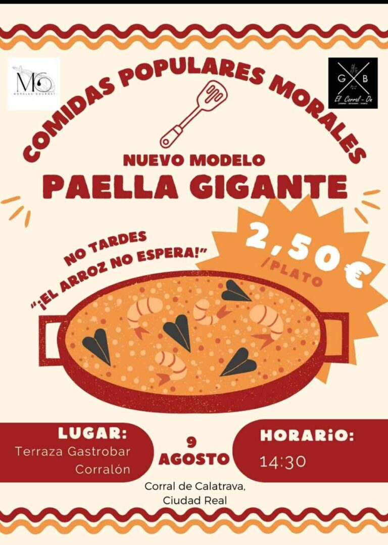 Se presenta en Corral la empresa “Comidas populares Morales” que ofrecerá este viernes una paella gigante