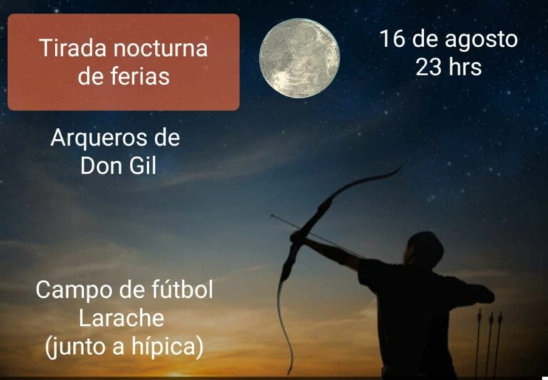 Tirada nocturna popular organizada por Arqueros de Don Gil con motivo de la Feria