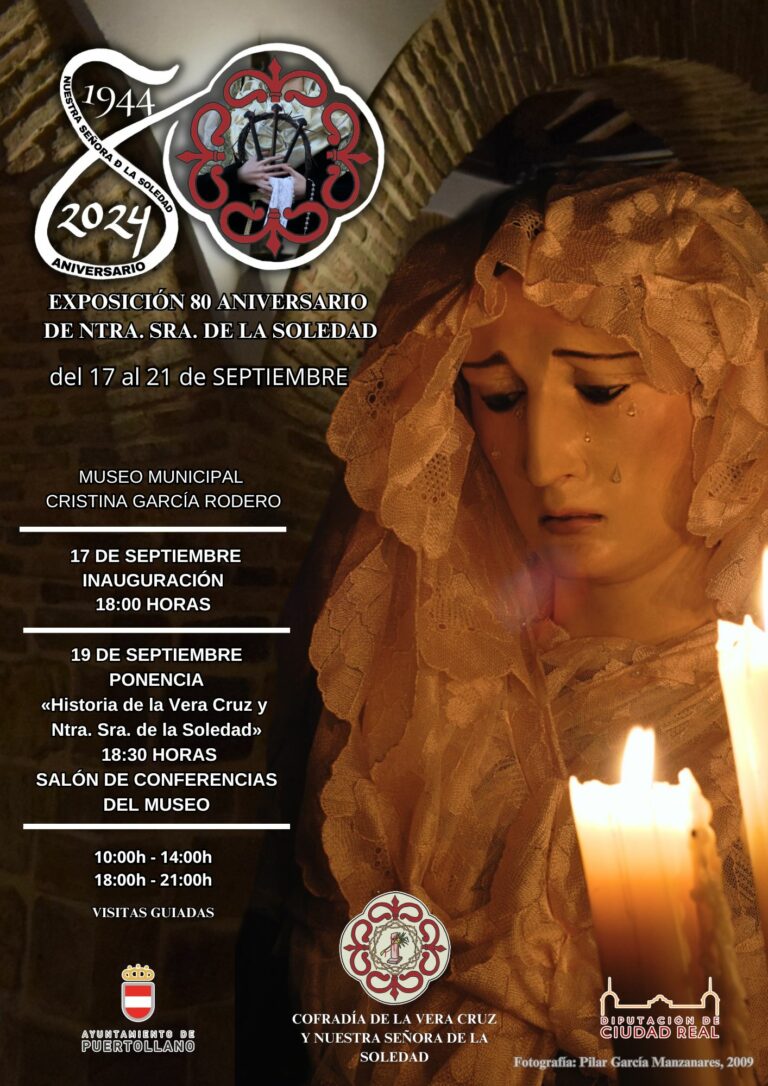 La Cofradía de la Vera Cruz y Nuestra Señora de la Soledad de Puertollano organiza una exposición por su 80 aniversario