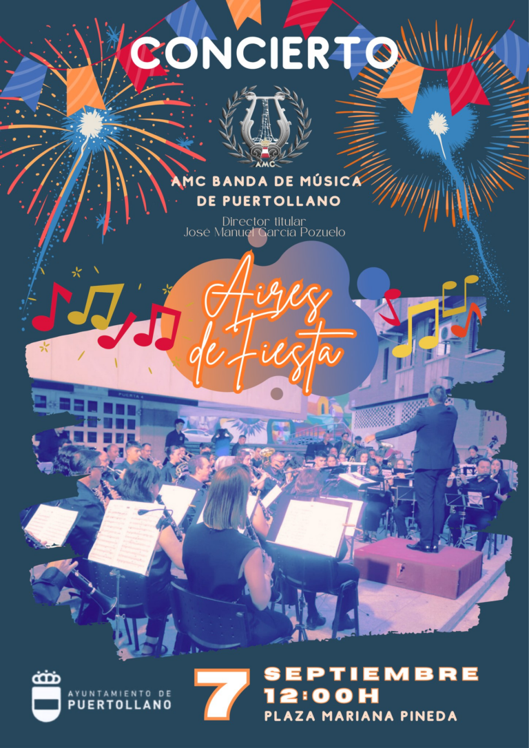 La AMC Banda de Música de Puertollano anima a llenarse de espíritu festivo en el concierto «Aires de fiesta»