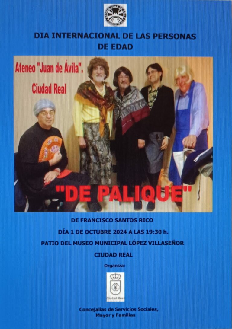 Ciudad Real: El López Villaseñor acoge la presentación de «De palique» de Francisco Santos Rico