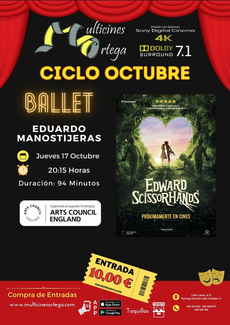 Multicines Ortega de Puertollano proyectará en octubre el ballet «Eduardo Manostijeras»