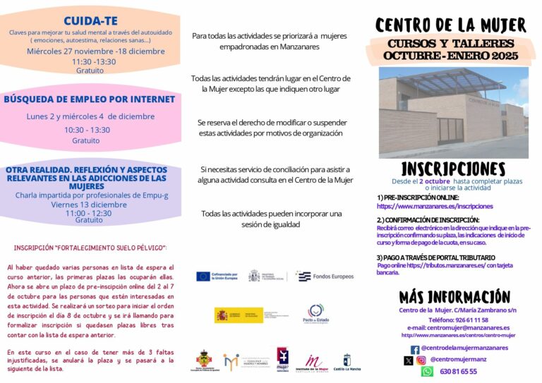 El Centro de la Mujer de Manzanares pone en marcha un curso de iniciación a la actividad física