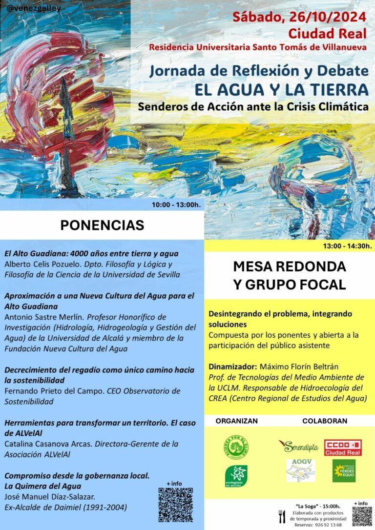 Jornada de reflexión y debate sobre “El Agua y la Tierra”