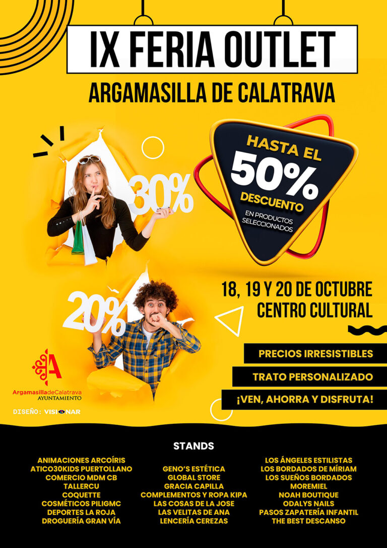La IX Feria Outlet de Argamasilla de Calatrava contará con la participación de 23 expositores