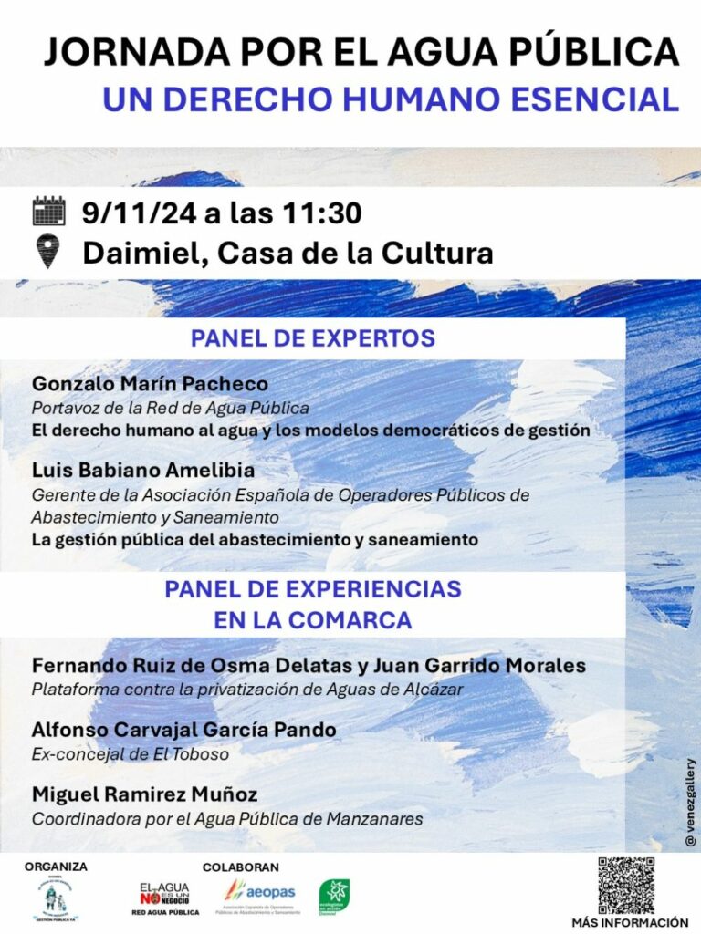 La Plataforma por el Agua Pública de Daimiel organiza una jornada con ámbito comarcal