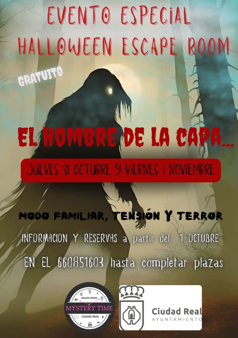 Servicios Sociales y Familia abre las inscripciones para el Halloween Scape Room ‘El Hombre de la Capa’