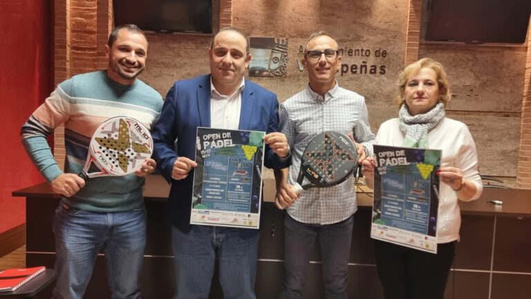 Valdepeñas celebra el 15, 16 y 17 de noviembre el I Open de Pádel ‘Ciudad de Valdepeñas’
