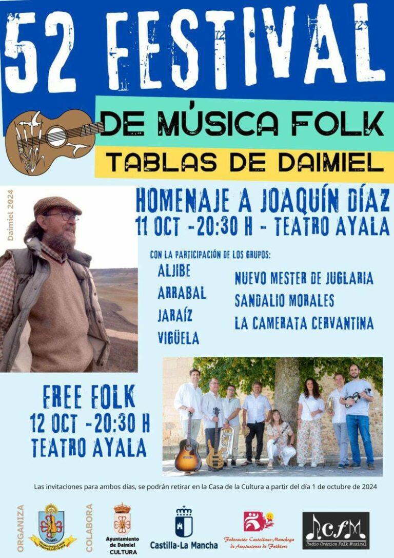 Homenaje a Joaquín Díaz en la 52 edición del Festival Folk «Tablas de Daimiel»