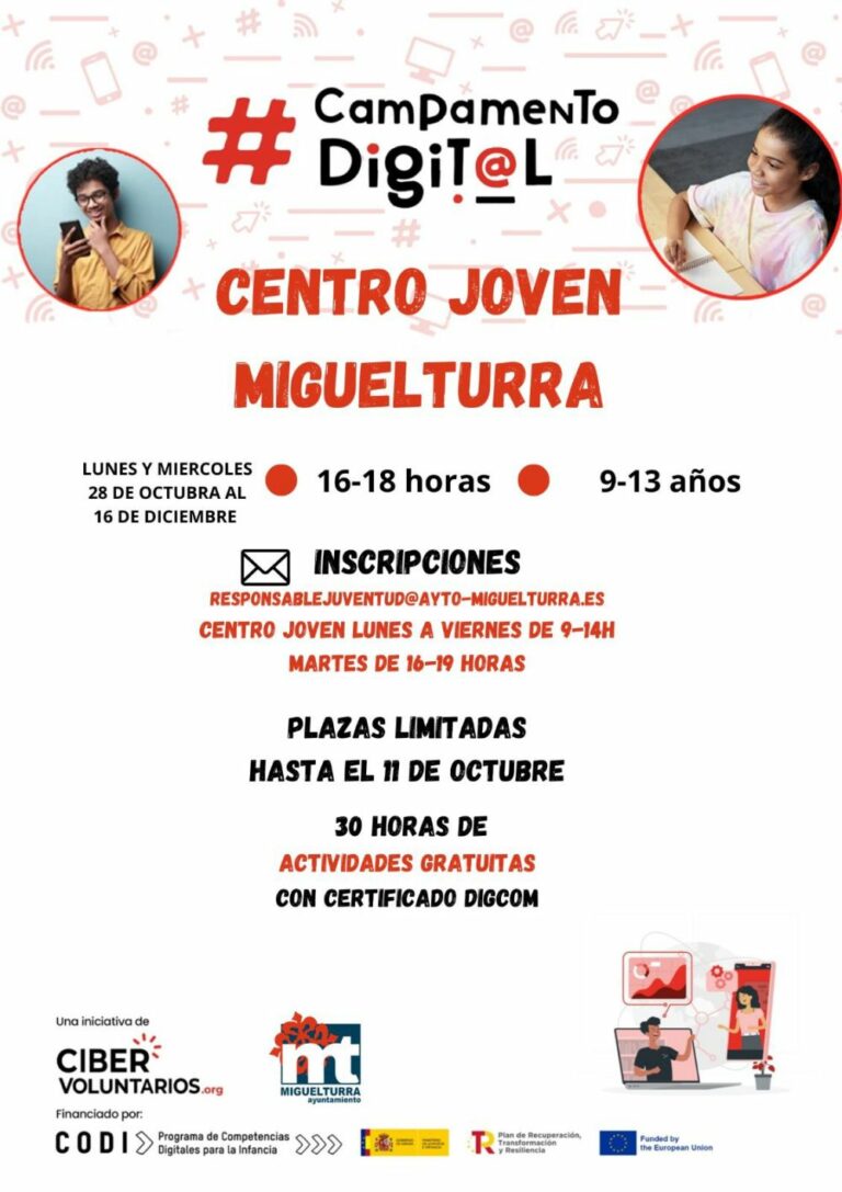 El Centro Joven oferta un ‘campamento digital’ para niños de 9 a 13 años