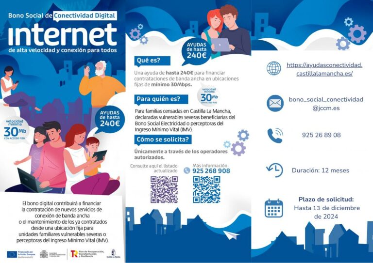 El Gobierno regional pone a disposición de más de 10.000 familias vulnerables un Bono Social Digital para garantizar la conectividad en sus hogares