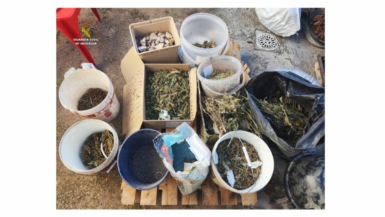 La Guardia Civil detiene a dos personas que se dedicaban al cultivo y tráfico de drogas en Santa Cruz de Mudela