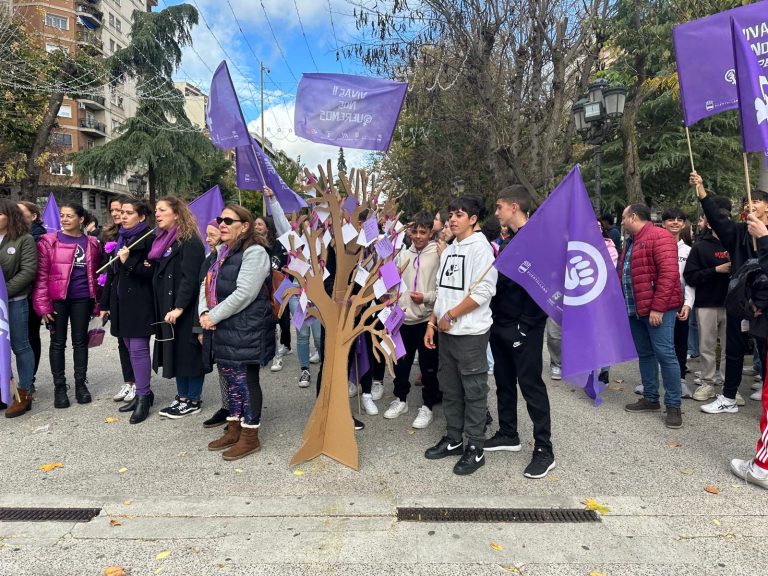 Puertollano: Los IES Comendador Juan de Távora y Fray Andrés realizan un acto conjunto en conmemoración el 25N
