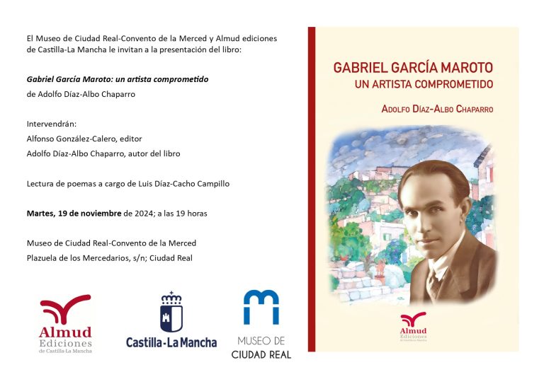Adolfo Díaz-Albo presenta el próximo martes en el Convento de la Merced una biografía de Gabriel García Maroto
