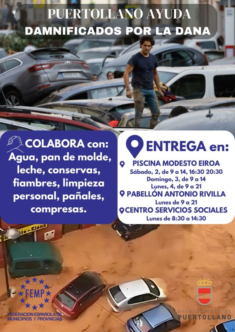 El Ayuntamiento de Puertollano habilita nuevos puntos de entrega de productos para ayudar a las víctimas del temporal