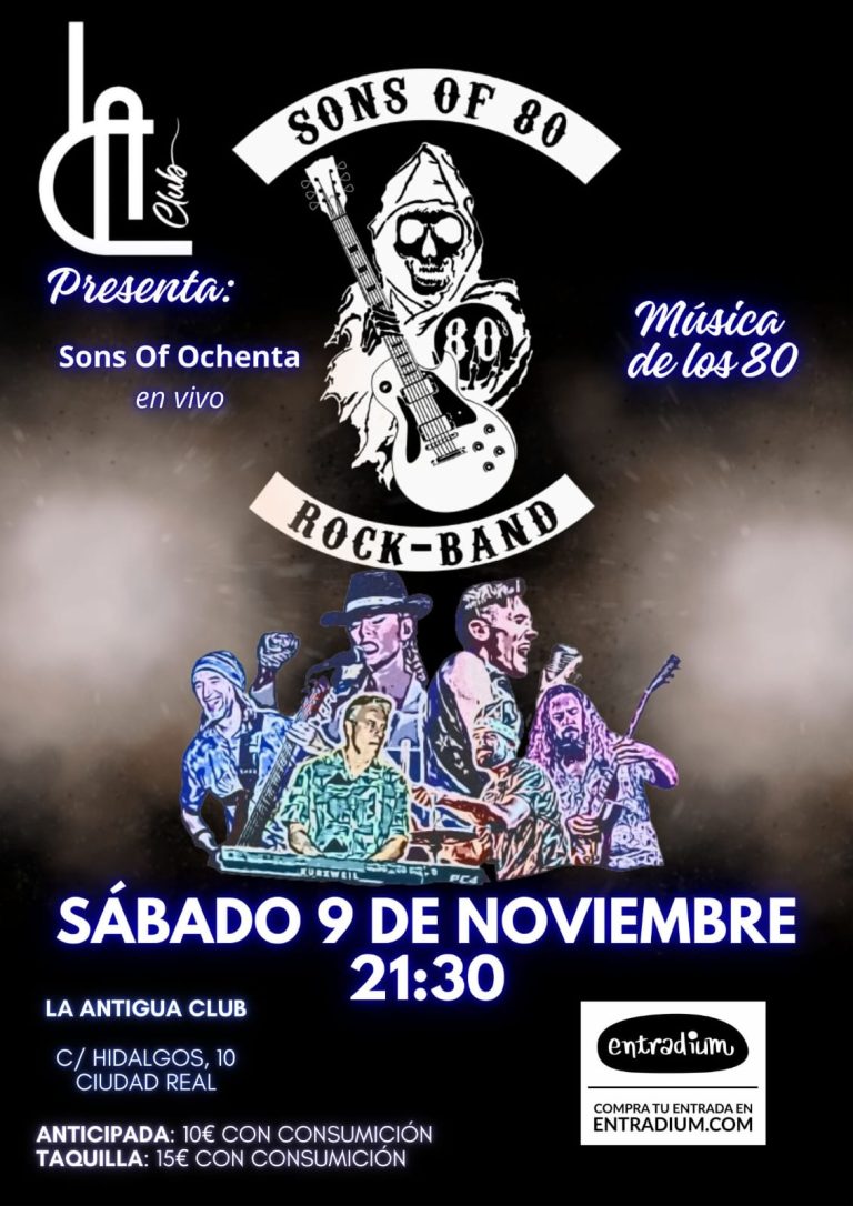 Ciudad Real: Sons of 80 ofrece este sábado un concierto solidario en ayuda de la Banda Sinfónica de Aldaya