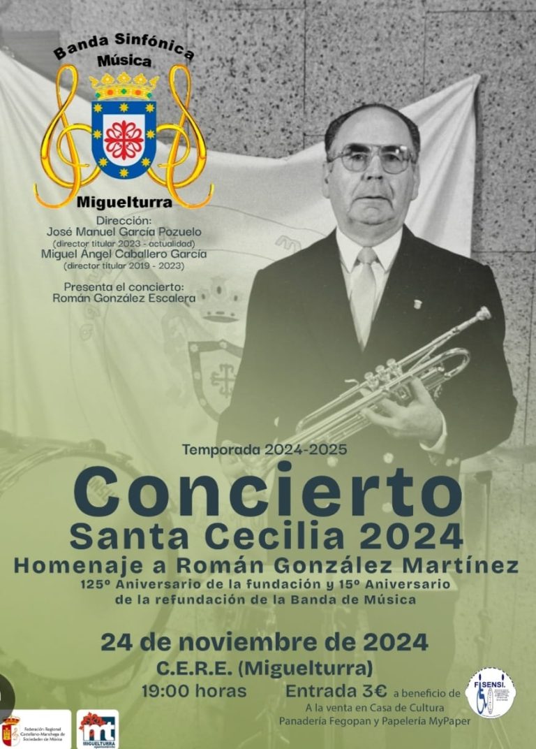 Miguelturra: Concierto extraordinario por Santa Cecilia en homenaje a Román González Martínez