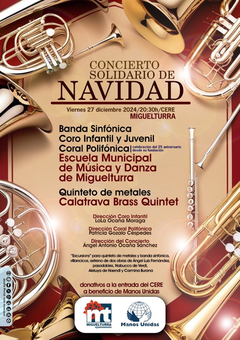 Miguelturra: Todo preparado para el concierto solidario de Navidad a favor de Manos Unidas