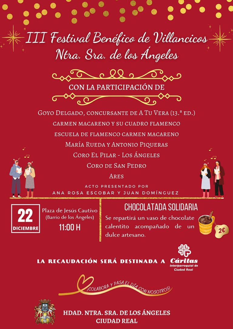 Ciudad Real: Los Ángeles celebra su Tercer Festival Benéfico de Villancicos