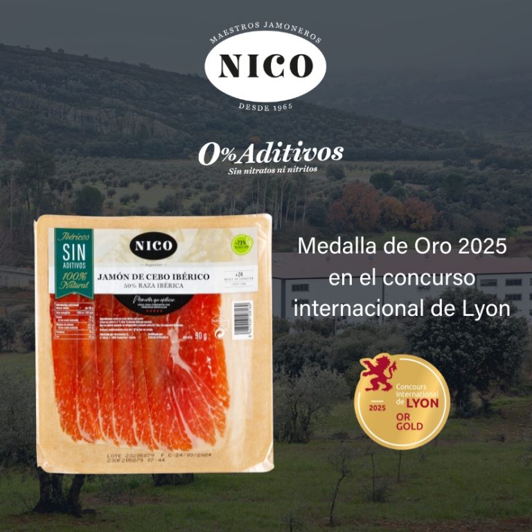 El jamón ibérico sin aditivos de Nico Jamones, medalla de oro en Lyon