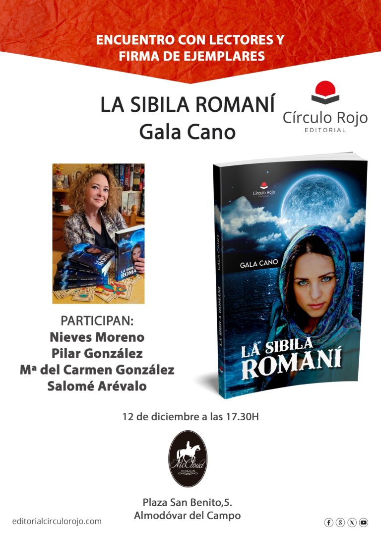 Gala Cano celebra este jueves un encuentro con lectores y firmará ejemplares de «La sibila romaní» en Almodóvar del Campo
