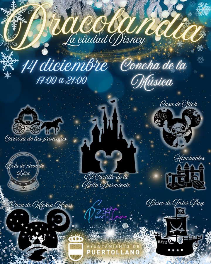 Puertollano: El castillo de la Bella Durmiente, la casa de  Mickey o el barco de Peter Pan llegan el sábado a la Concha de Música