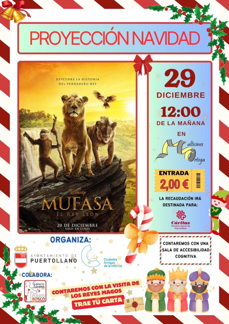 Puertollano: Proyección de “Mufasa” y carpa navideña en el fin de semana de Infancia y Juventud