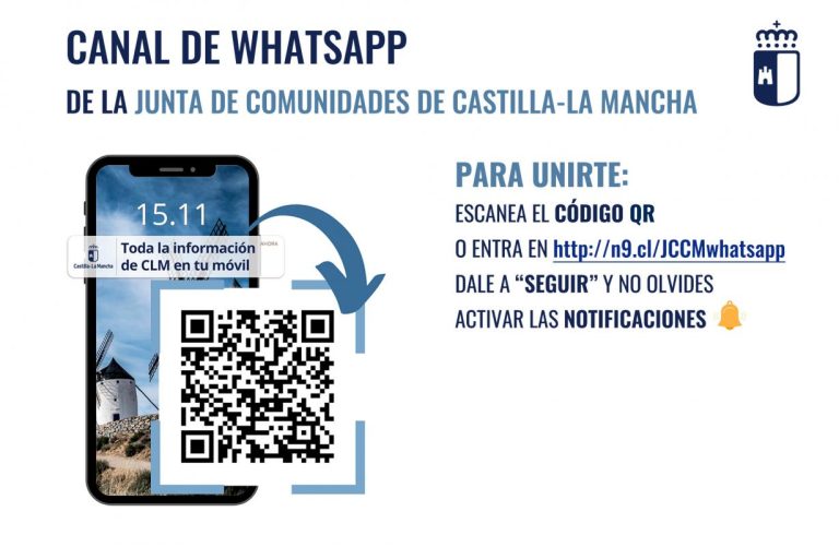 El canal oficial en Whatsapp del Gobierno de Castilla-La Mancha cumple un año como fuente de información pública y con más de 3.700 seguidores