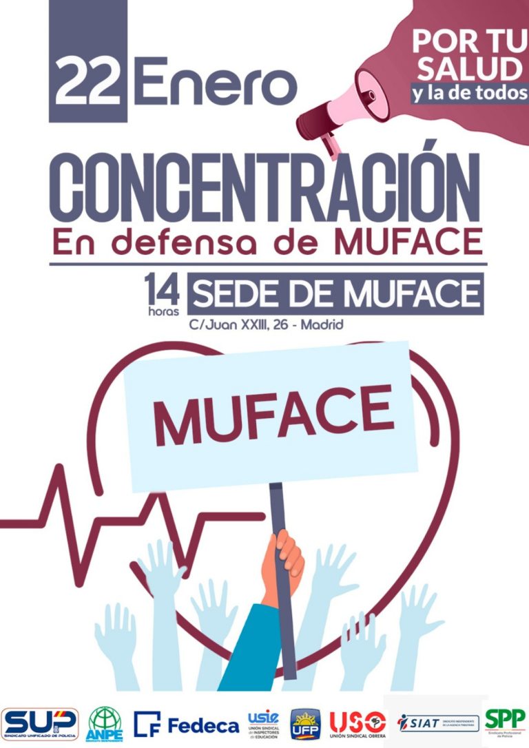 ANPE Castilla-La Mancha participará en la concentración en defensa de MUFACE el 22 de enero en Madrid