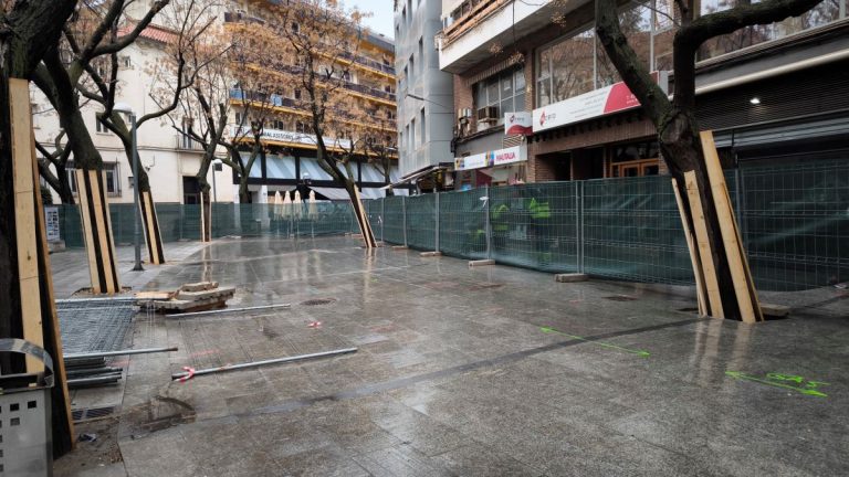 Comienza la obra de consolidación en la Plaza de Cervantes de Ciudad Real para solucionar los problemas de hundimientos