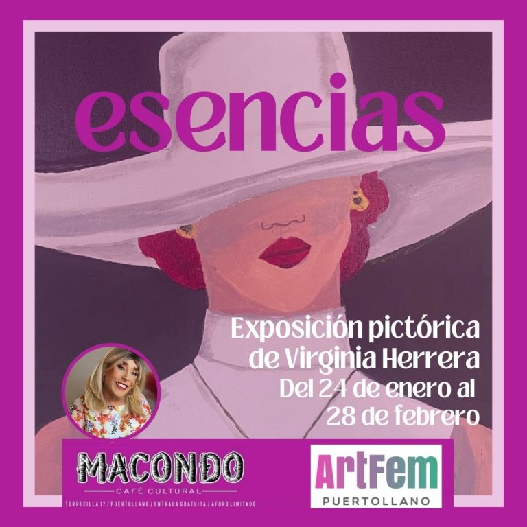 Puertollano: Virginia Herrera, miembro de ARTFEM, expone sus pinturas en el Café Cultural Macondo
