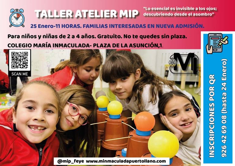 El colegio María Inmaculada de Puertollano organizará tres talleres lúdicos