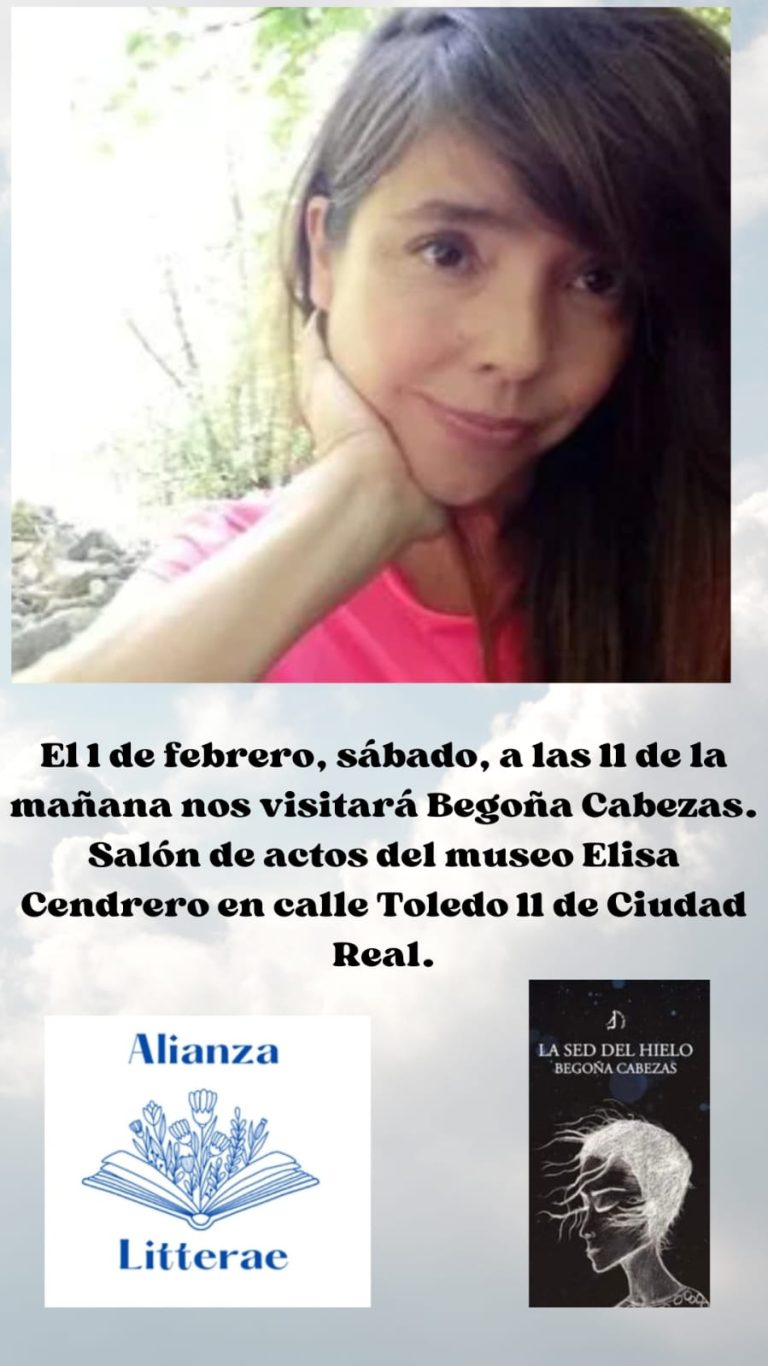 El Colectivo Literario Alianza Litterae organiza un encuentro con la poeta Begoña Cabezas