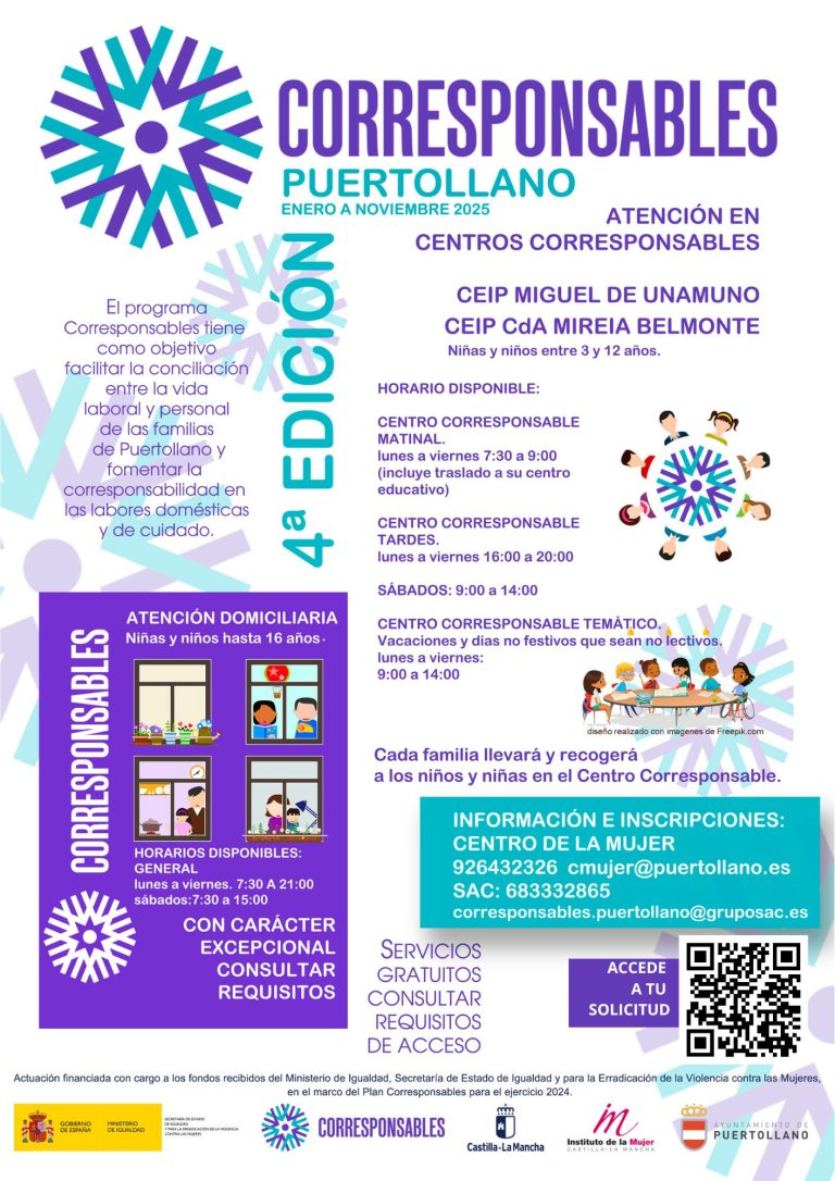 Puertollano: El día 7 comienza el Programa Corresponsables