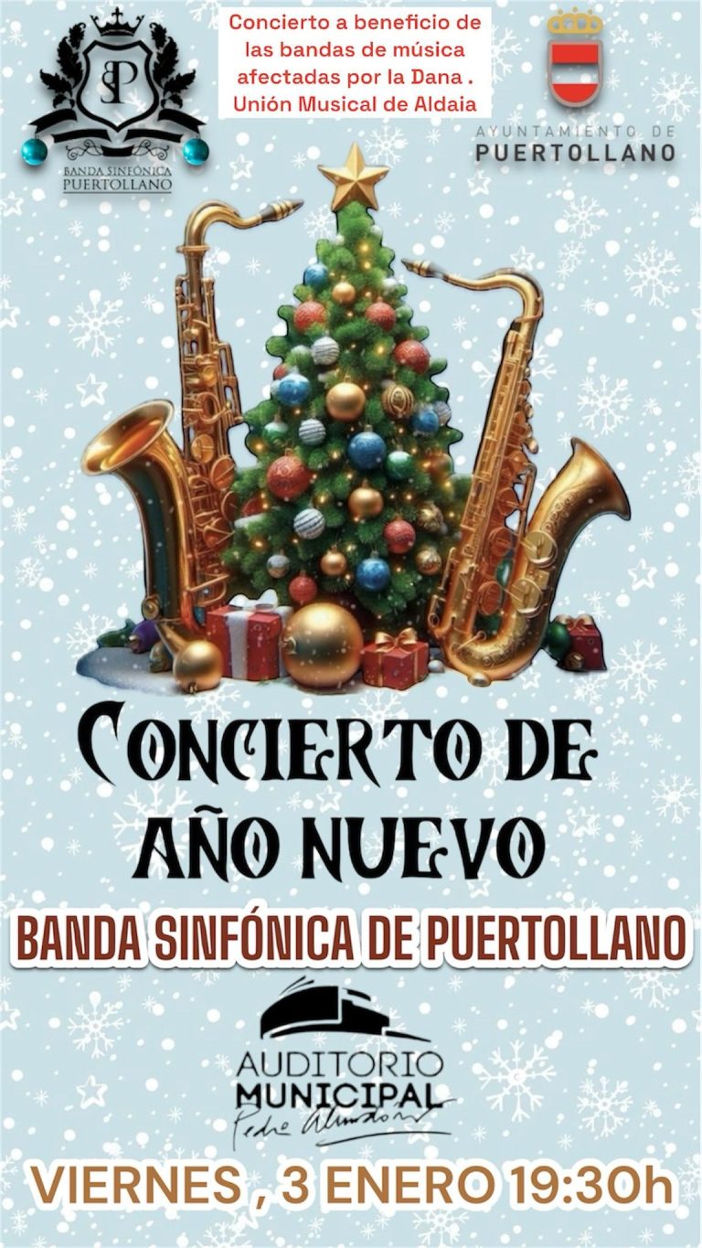 La Sinfónica de Puertollano llama a la solidaridad con los músicos valencianos en el concierto de año nuevo