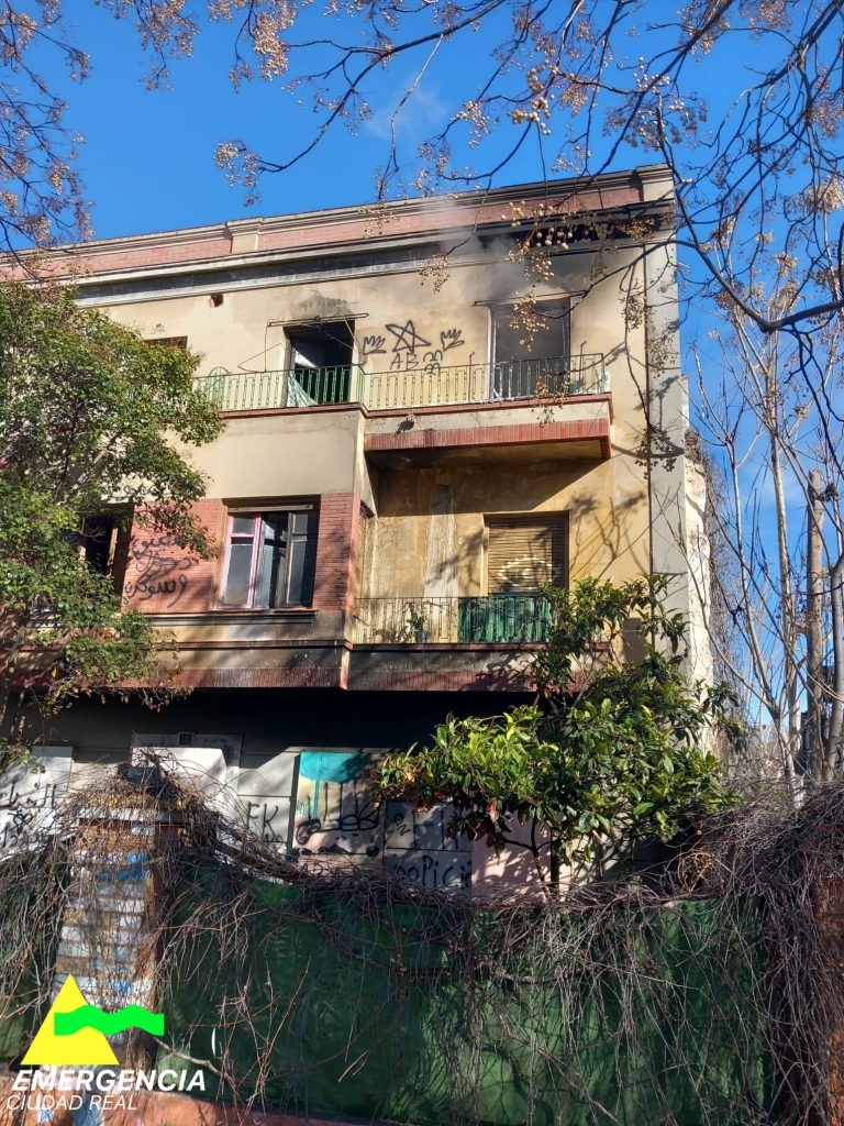 Ciudad Real: Incendio en la casa ocupada del Parque de Gasset