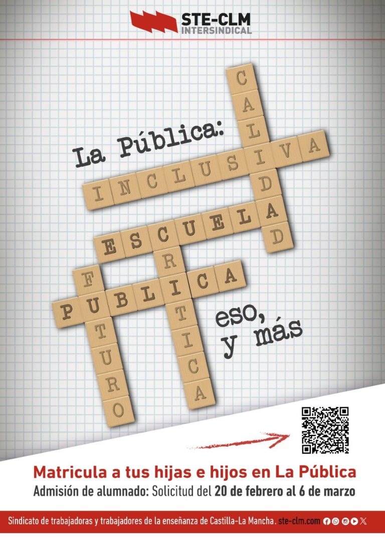 STE-CLM anima a apostar por la escuela pública: “Es una garantía de futuro, igualdad y comunidad en Ciudad Real”