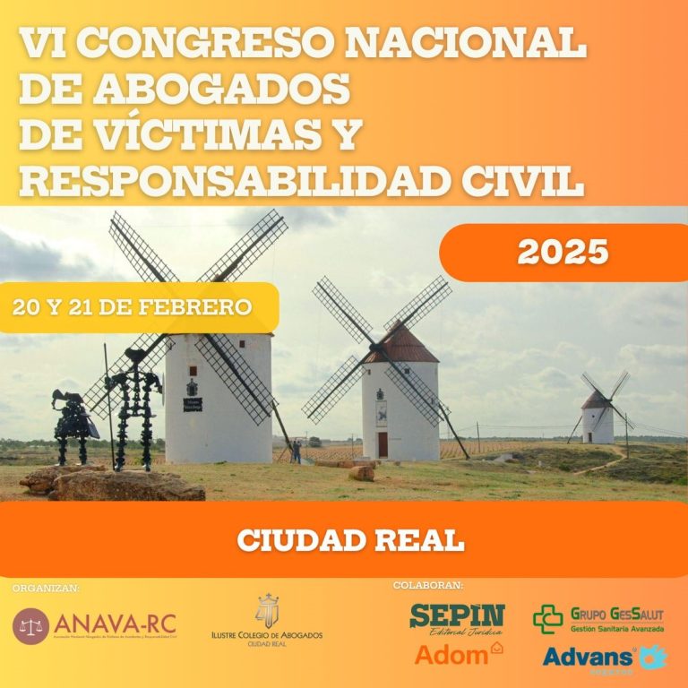 El Colegio de Abogados de Ciudad Real acogerá el VI Congreso Nacional de abogados de víctimas y responsabilidad civil