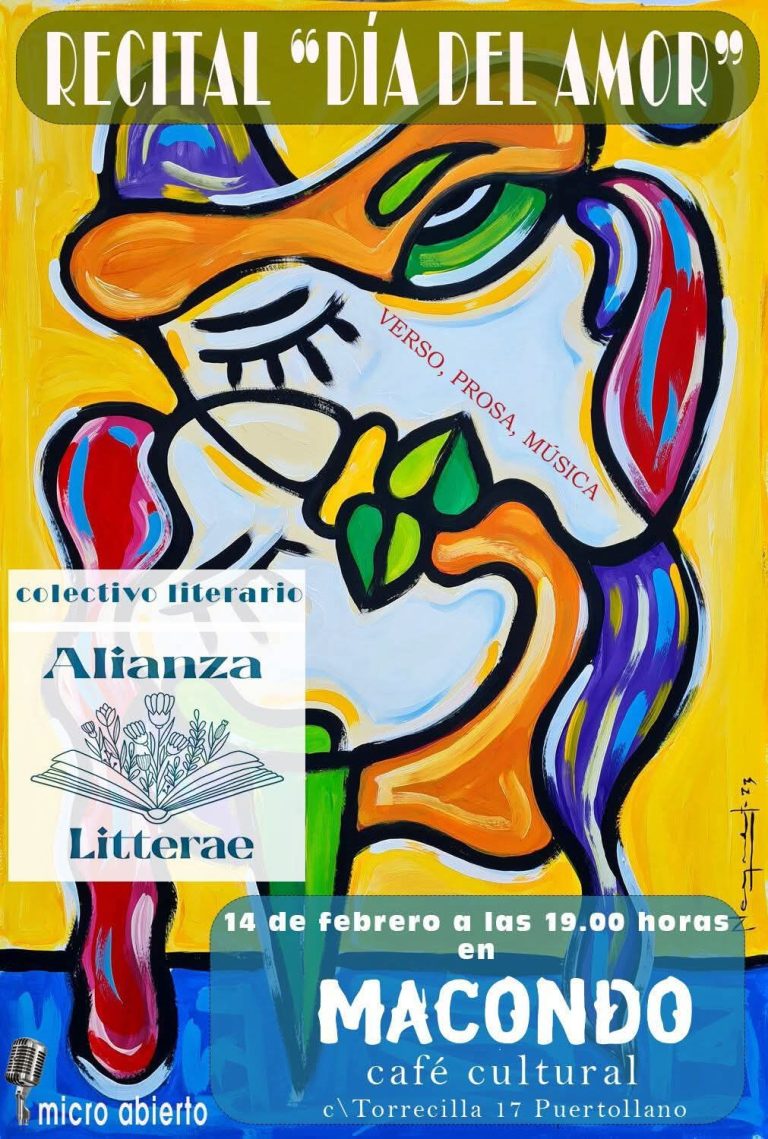 Puertollano: Recital el 14 de febrero en Macondo Café Cultural para celebrar el día del amor