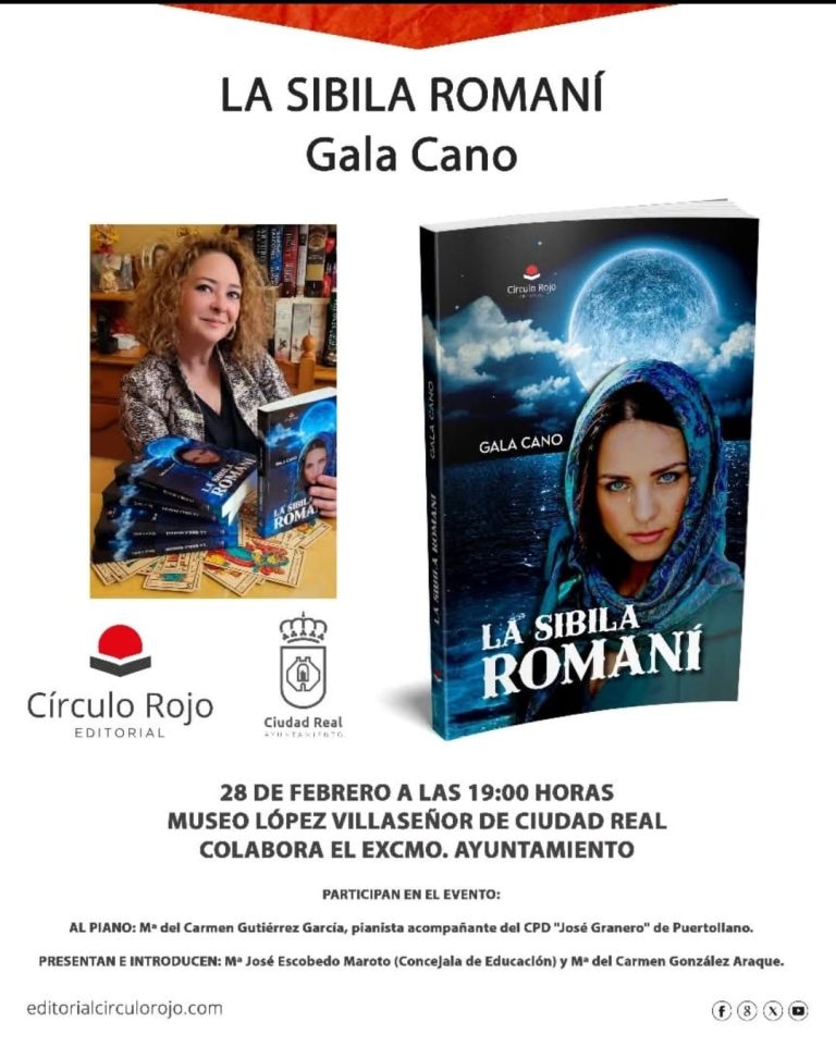Gala Cano presenta este viernes su novela «La sibila romaní» en el Museo López Villaseñor de Ciudad Real