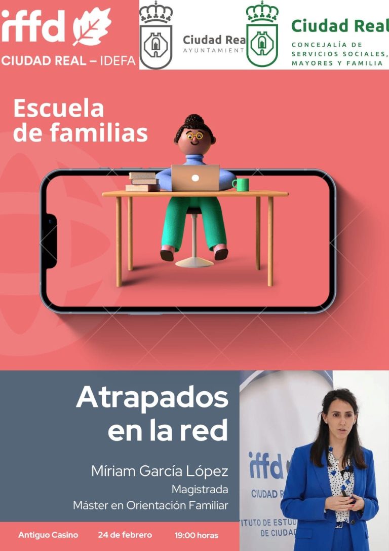 La Concejalía de Familia y Mayores quiere impulsar la educación digital en las familias con la charla ‘Atrapados en la red’
