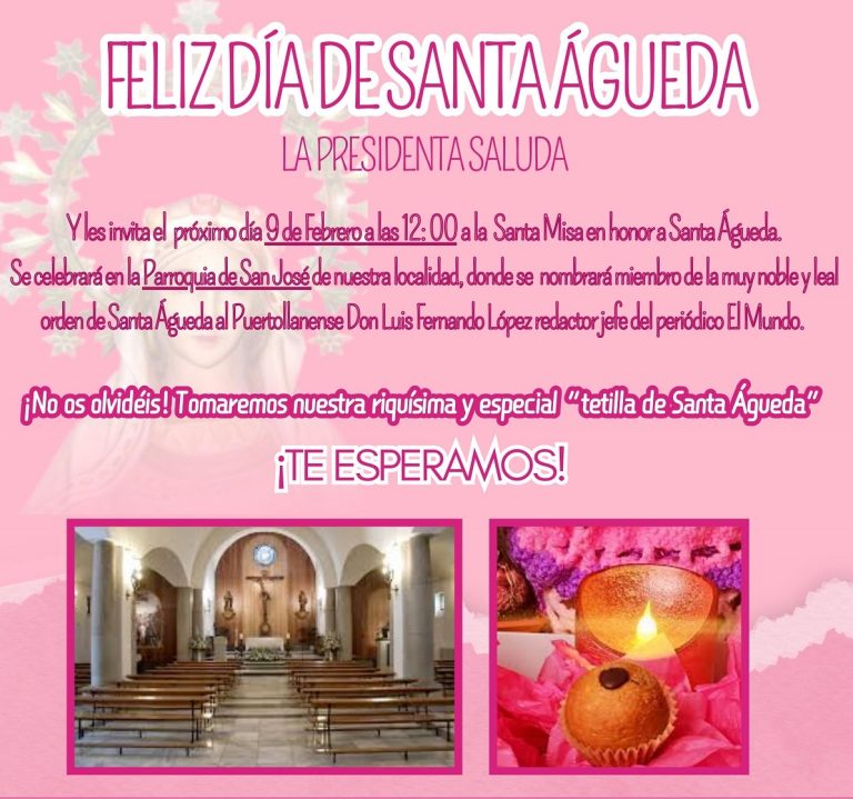 Puertollano: Eucaristía, «tetillas» y nombramiento del periodista Luis Fernando López en el día de Santa Águeda