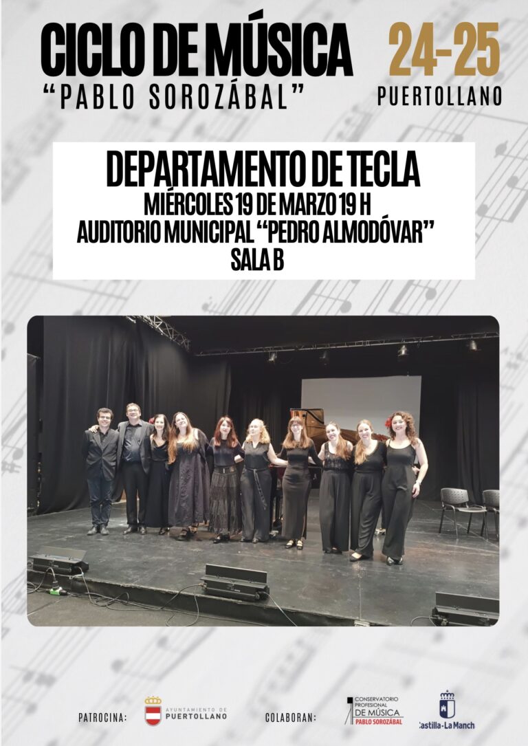 El Departamento de Piano del Conservatorio de Música de Puertollano ofrecerá un concierto este miércoles