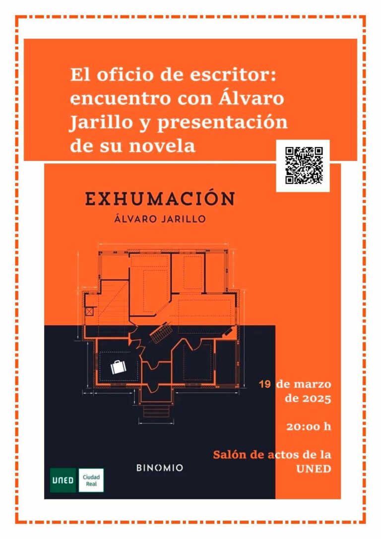 Álvaro Jarillo presenta su novela «Exhumación» este miércoles en la UNED de Valdepeñas