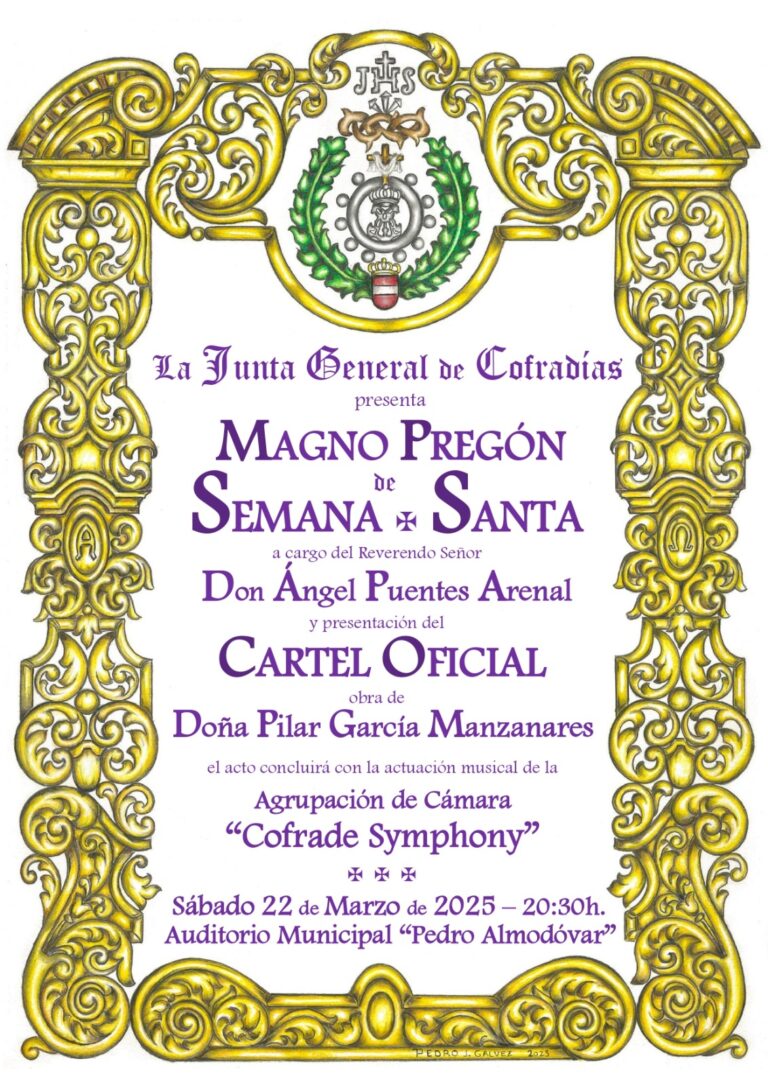 Puertollano celebrará su Magno Pregón de Semana Santa el 22 de marzo