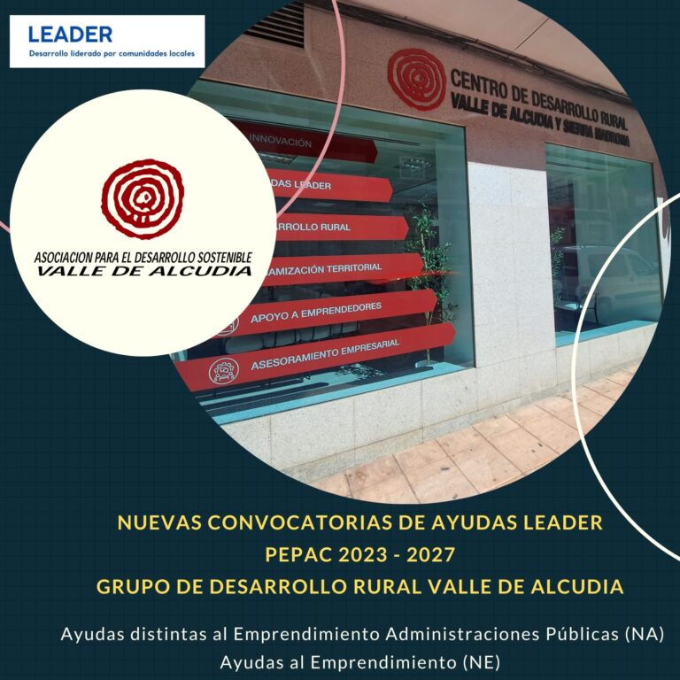 Valle de Alcudia publica dos convocatorias de ayudas Leader para Ayuntamientos y nuevos emprendedores