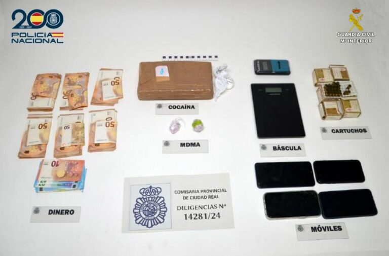 Desarticulado un grupo criminal dedicado a la distribución de cocaína en Ciudad Real